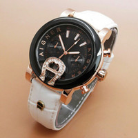 Jam Tangan AIGNER BARI Leather AGT Gold-White