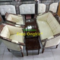 Kursi Tamu Jati Louis Bolong 211 Jok Oscar | Sofa Luis Jepara Cantik