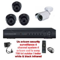 Paket Lengkap IC SONY Cctv Camera US AVICOM 4 Channel