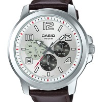 Casio Analog Jam Tangan Pria Kulit Cokelat MTP-X300L-7A Original