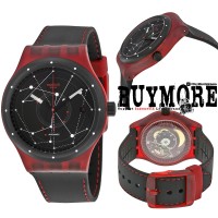 Swatch SUTR400 Original - Jam Tangan Pria Cowok Laki-laki Dewasa Merah