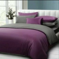 Sprei Polos Ungu Abu-abu Ukuran 160x200x20 Cm