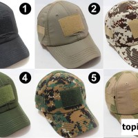 topi velcro army tactical camouflage military outdoor emblem loreng