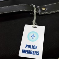 Jual Luggage Tag / Label Koper / Name Tag Bag / Police Members On Board Murah