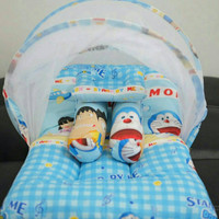 Set kasur bayi,kelambu lipat doraemon NOAF