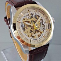 Jual Jam Tangan Pria Tissot Skeleton Machine Leather Murah