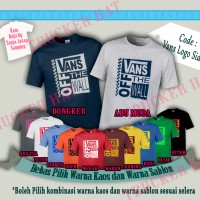 Kaos Baju Distro Branded VANS OFFICIAL Built Up Desain Logo Side