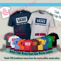 Kaos Baju Distro Branded VANS OFFICIAL Built Up Desain Logo Otw