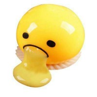 Jual SQUISHY / SPLAT TOY TELUR MUNTAH / LAZY GUDETAMA VOMITING EGG TOY Murah