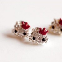 A1366 anting fashion korea import jewelry hello kitty women earrings
