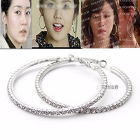 Anting Korea Circle Diamond Silver KE85318 47BV