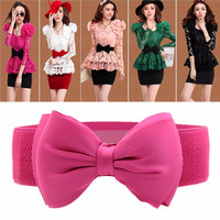 Ikat Pinggang Korea Big Bowknot Pink KBE54186 SHJI