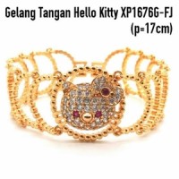 XP1676G-FJ Gelang Tangan Hello Kitty Perhiasan Lapis Emas Gold