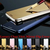 Jual MIRROR FLIP COVER TRANSPARAN HIGH QUALITY FOR SAMSUNG J1 2016 (J120) Murah