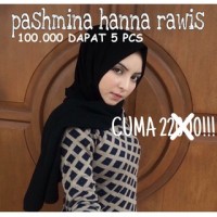 HIJAB JILBAB KERUDUNG PASHMINA NAZWA HANNA RAWIS 100RB GET 5 PCS JILBA