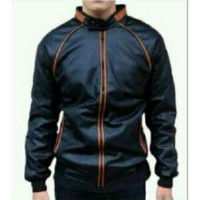 Jaket Levis Premium - jaket semi kulit hitam Ferrari