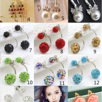Anting korea mutiara owl aksesoris anak perempuan jewelry organizer