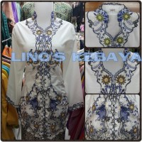 Jual Kebaya Encim Modern Kerancang Susun Komb Blue Navy Gold Murah