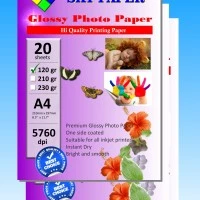 photo paper photopaper kertas foto glossy tipis 120gr Sky label CD