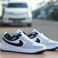 Sepatu Nike Pria Casual Sneakers Running Air Force One White List Blac
