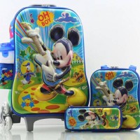 Tas Trolley Anak Micky 6D 4in1 Set