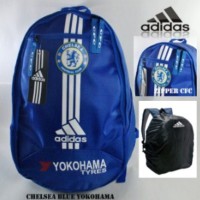 TAS RANSEL ADIDAS CHELSEA BLUE FREE RAIN COVER