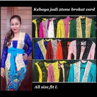 Kebaya jadi 2 tone brokat cord