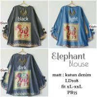 GROSIR BAJU HIJAB ATASAN WANITA BLOUSE ELEPHANT TOP A
