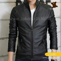 Jual jaket semi kulit pria/jaket motor/jaket harian Murah
