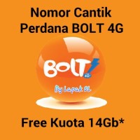 Jual Nomor Cantik Kartu Perdana Bolt Free Kuota 14gb Murah
