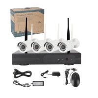 Paket CCTV Wireless NVR Kit HD 4Ch with 4 CCTV (Online di hp) FBT0S