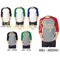 kaos Raglan / lengan beda warna murah!!