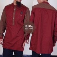 Baju Muslim Pria Modern Model Samase Baju Kurta Pakistan Warna Merah
