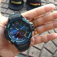 Jam Tangan Pria G-shock GWP-1000 Double Time Black Blue Kw Super