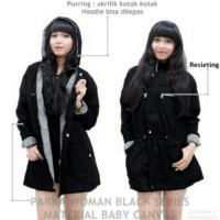 JAKET PARKA WANITA BAHAN BABY CANVAS