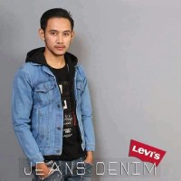 Jual Jaket Jeans / Jaket Levis Denim Hoodie / Jaket Pria Pakaian Pria Murah
