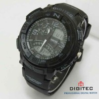 JAM TANGAN PRIA -DIGITEC GA 1000 ANTI AIR BLACK ANGKA GREY