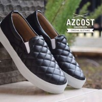 Sepatu Wanita Flat Shoes ORIGINAL AZCOST Rample Black Slipon