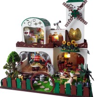 Jual Rumah Rumahan DIY Villa Mimpi Lampu LED & Music Box 27x19x26cm CWB Murah