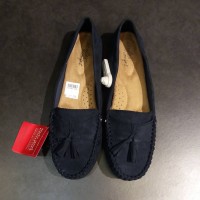 SEPATU FLAT SHOES TANIA NAVY SUEDE DEFLEX COMFORT BIG SIZE PAYLESS