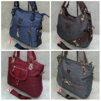 Tas Wanita Fashion Junfa Canvas Besar Super