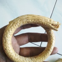 Jual gelang akar bahar putih ukir naga Murah