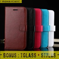 Xiaomi Redmi 3X - Flip Cover Wallet Leather Case Casing Kartu Dompet