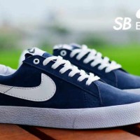 Sepatu Nike SB Blazer Pria Navy List White Running Sport