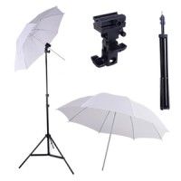 Jual Paket Studio Light Stand 190cm + B Bracket + Payung Transparan 80cm Murah