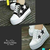 Jual Sneaker wedges kanvas bintang import Murah