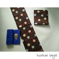 batik baju kerja wanita kombinasi polos