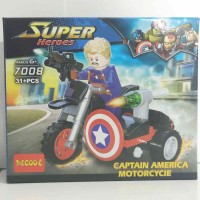 Jual Lego Captain America Avengers + Motorcycle Decool Seru Keren Murah Murah