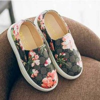 sepatu kets gucci flowers anak import