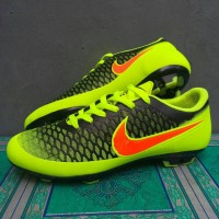 Sepatu Bola Nike Magista Hitam-Stabilo list Oren Grade Ori